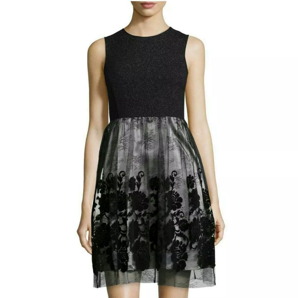 Julia Jordan Black Tulle Skirt Dress